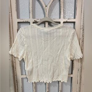 Chic Cream Lace Crop Top